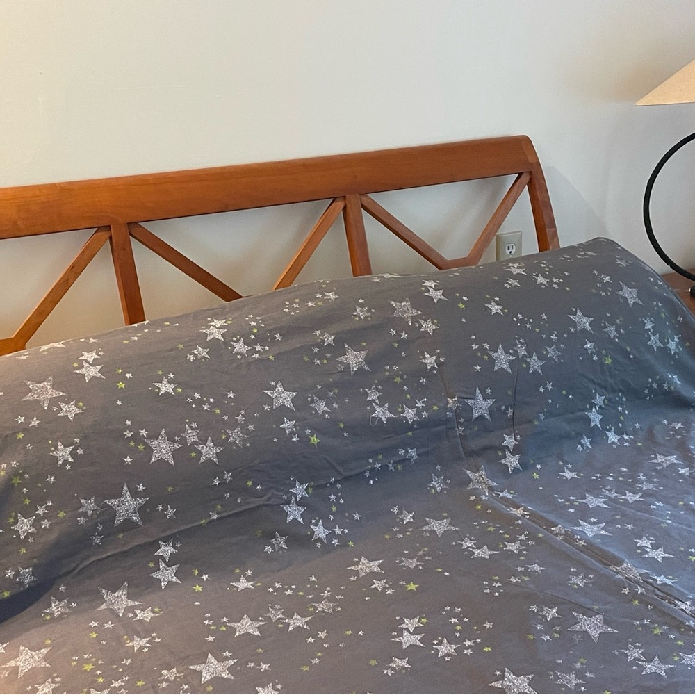 West Elm Gray Star Duvet Cover Queen Perfect! - Picture 7 of 7